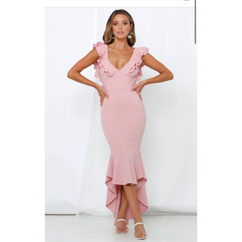 THE HILLS MAXI DRESS BLUSH SIZE LARGE